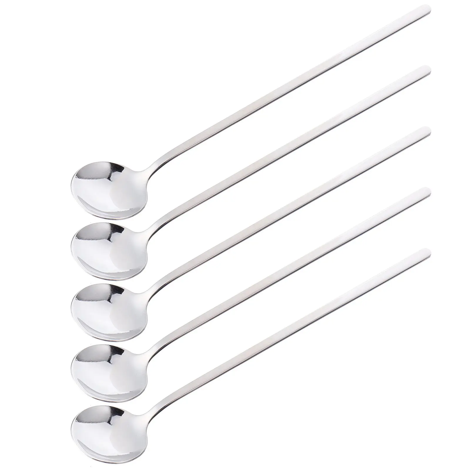 5Pcs Stainless Steel Ice Spoon Long Handle Dessert Cake Spoon Mirror Finish 410 Coffee Mixing EcoFriendly NonRusting ThickHandle
5Pcs Stainless Steel Ice Spoon Long Handle Dessert Cake Spoon Mirror Finish 410 Coffee Mixing EcoFriendly NonRusting ThickHandle