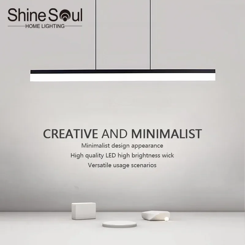 Modern LED Pendant Lights Minimalist Long Strip Aluminum Acrylic Chandelier Restaurant Office Kitchen Living Room Hanging Light
Modern LED Pendant Lights Minimalist Long Strip Aluminum Acrylic Chandelier Restaurant Office Kitchen Living Room Hanging Light