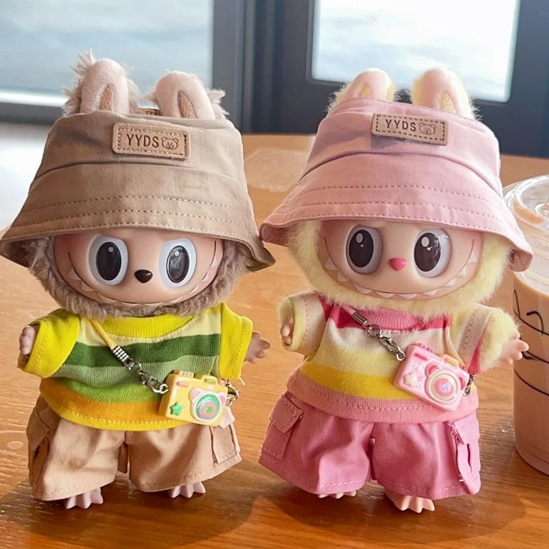 For Labubu Summer Tshirt Outfit Fisherman Hat Colorful Shirt Camera Shoes Glasses Set for 1.0 2.0 3.0 Generation Vinyl Figure
For Labubu Summer Tshirt Outfit Fisherman Hat Colorful Shirt Camera Shoes Glasses Set for 1.0 2.0 3.0 Generation Vinyl Figure