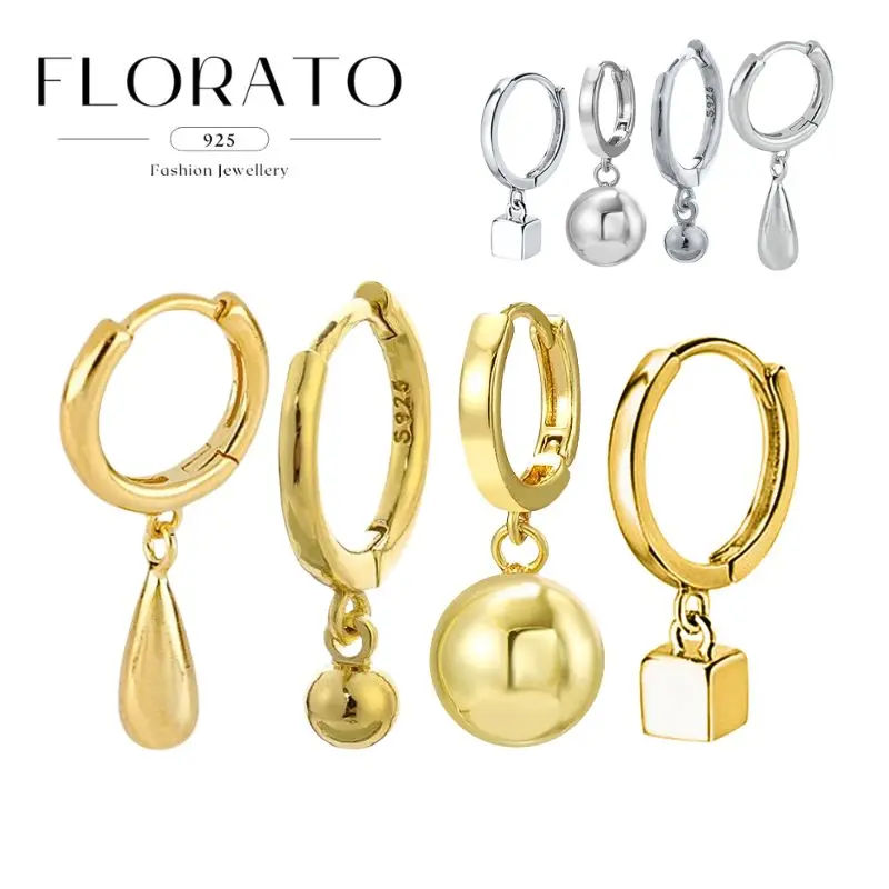 925 Silver Needle Water drop/glossy Round Ball Pendant Hoop Earrings Simple Earrings For Women Fashion Party Jewelry Gifts
925 Silver Needle Water drop/glossy Round Ball Pendant Hoop Earrings Simple Earrings For Women Fashion Party Jewelry Gifts