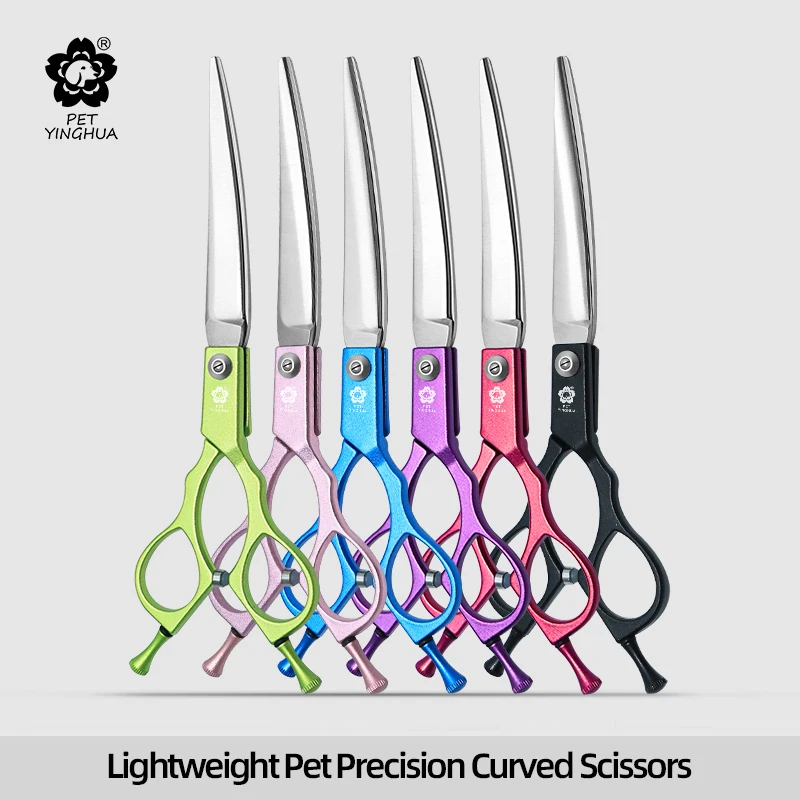 Yinghua Pet's high-end Japanese VG10 lightweight professional curved scissors for fine trimming of cats and dogs, TMA
Yinghua Pet's high-end Japanese VG10 lightweight professional curved scissors for fine trimming of cats and dogs, TMA