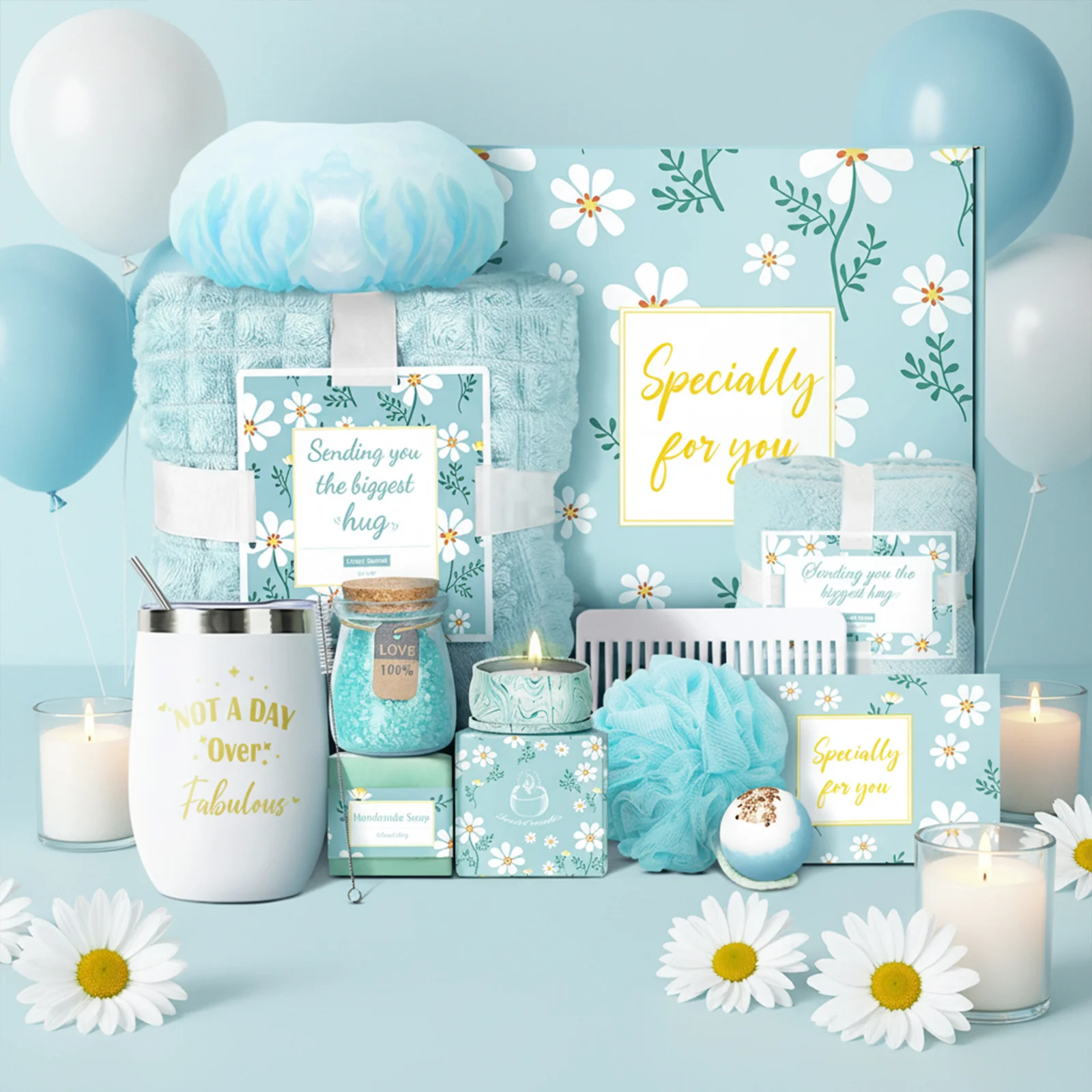 Women's self-care kit, Party Packs, birthday gift, relaxing bath and spa gift set, suitable for mom, good friends, sisters, or wife, Valentine's Day, Mother's Day gift, the best set of supplies for a party event
Women's self-care kit, Party Packs, birthday gift, relaxing bath and spa gift set, suitable for mom, good friends, sisters, or wife, Valentine's Day, Mother's Day gift, the best set of supplies for a party event