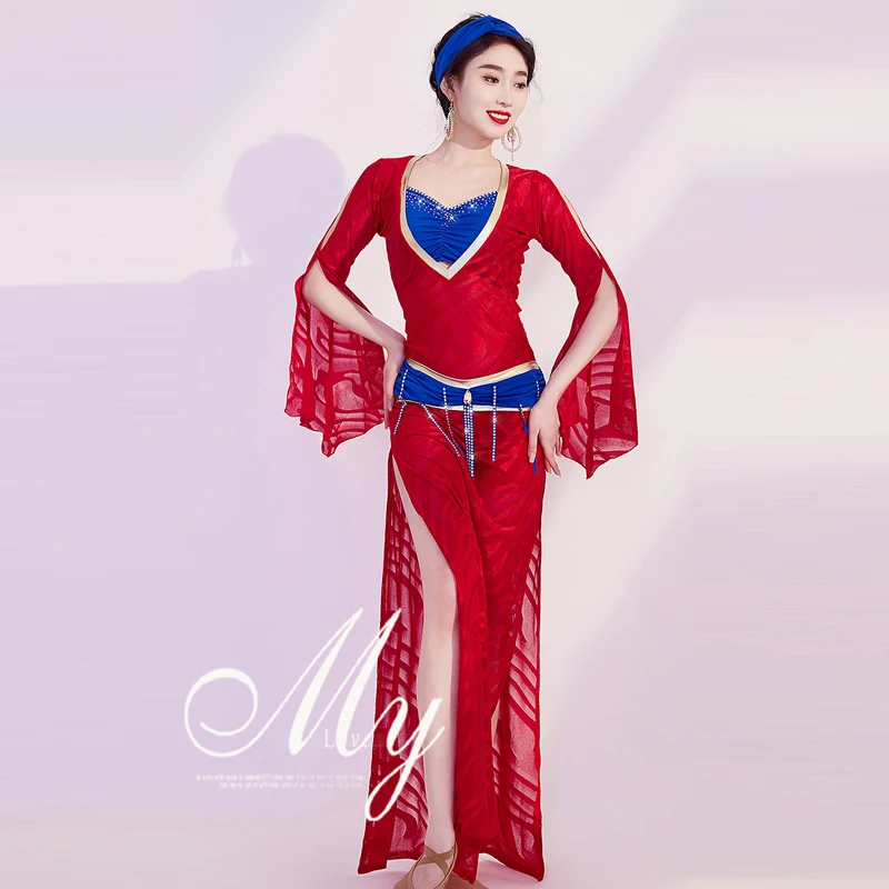 New Women's Spring/Summer Belly Dance Dress Baladi Robe Folk Dance Performance Clothing Set
New Women's Spring/Summer Belly Dance Dress Baladi Robe Folk Dance Performance Clothing Set