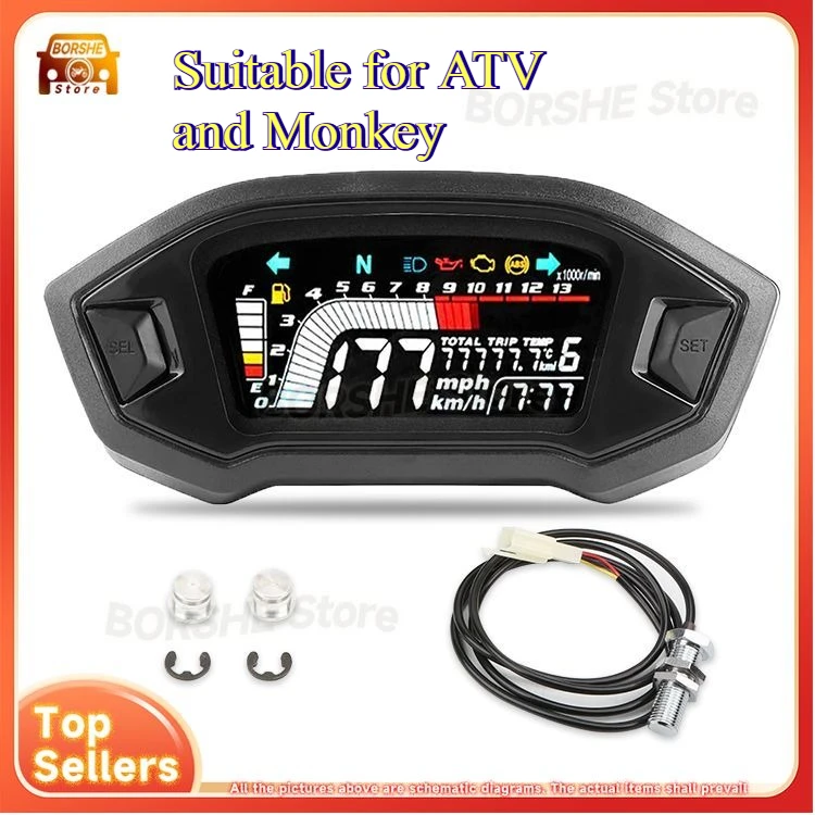 2026 Motorcycle Speedometer Gauge with Electronic Color Screen LCD Odometer Suitable for ATV and Monkey Bike Models Waterproof
2026 Motorcycle Speedometer Gauge with Electronic Color Screen LCD Odometer Suitable for ATV and Monkey Bike Models Waterproof