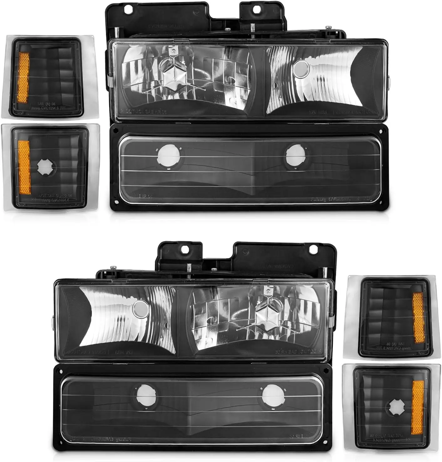 Фары в сборе для Chevy C10 C/K 1500 2500 3500 Tahoe/Suburban/Silverado 1994-1998 годов, пикап Blazer с углом и бампером
Фары в сборе для Chevy C10 C/K 1500 2500 3500 Tahoe/Suburban/Silverado 1994-1998 годов, пикап Blazer с углом и бампером