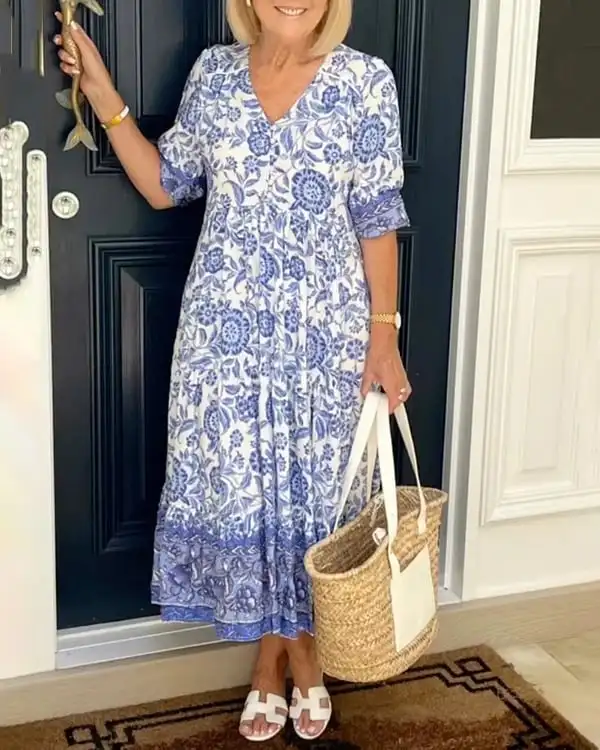 Summer Deep V-Neck Bohemian Dress flounce Beach Elegant Dresses Women 2023 Chiffon Split Vintage Floral Print Long Vestidos
Summer Deep V-Neck Bohemian Dress flounce Beach Elegant Dresses Women 2023 Chiffon Split Vintage Floral Print Long Vestidos