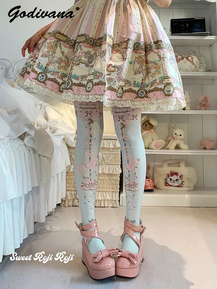 Lolita Pantyhose Girl Women's Autumn and Winter Beauty Velvet Print Pantyhose Japanese Sweet Kawaii Tights Soft Stockings
Lolita Pantyhose Girl Women's Autumn and Winter Beauty Velvet Print Pantyhose Japanese Sweet Kawaii Tights Soft Stockings