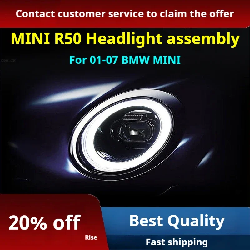 Car Lights For BMW MINI R50 R52 R53 Headlights 2001-2007 LED Projetor Headlamp Daytime Running Light Automotive Accessories