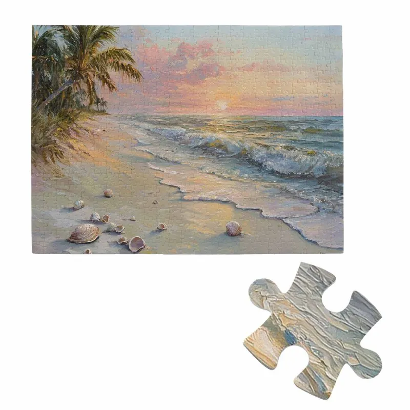 500pcs Jigsaw Puzzle for Adults - Beach sunset, palm trees, seashells, coastal pattern Jigsaw Puzzle
500pcs Jigsaw Puzzle for Adults - Beach sunset, palm trees, seashells, coastal pattern Jigsaw Puzzle