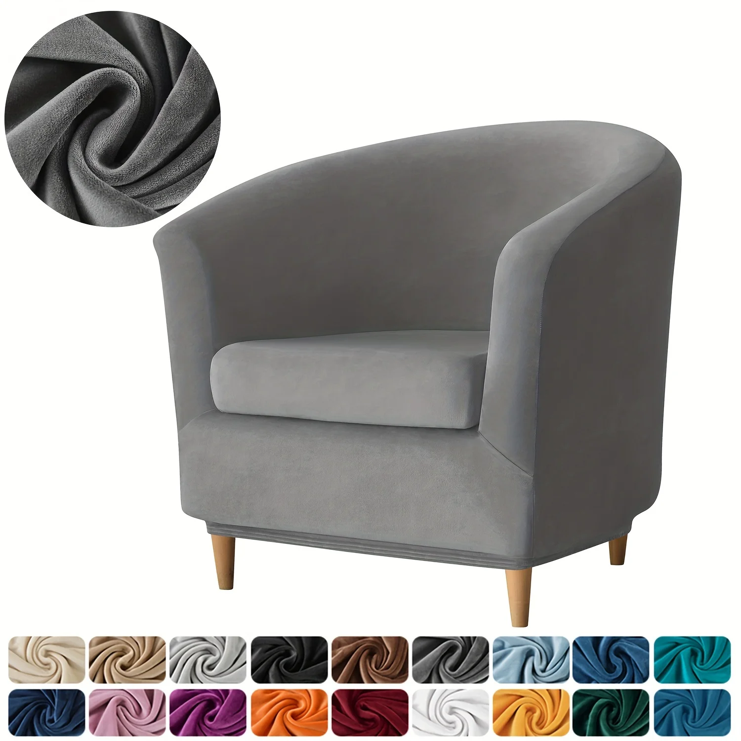2pc/set Plush Club Chair Slipcover Stretch Elastic Chair Covers Solid Color Tub Chair Slipcovers Spandex Armchair Sofa Cover
2pc/set Plush Club Chair Slipcover Stretch Elastic Chair Covers Solid Color Tub Chair Slipcovers Spandex Armchair Sofa Cover