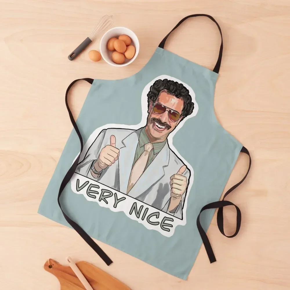 Borat - very niiiice Apron chef for man Costume Waiter Home and kitchen products Sexy Apron
Borat - very niiiice Apron chef for man Costume Waiter Home and kitchen products Sexy Apron