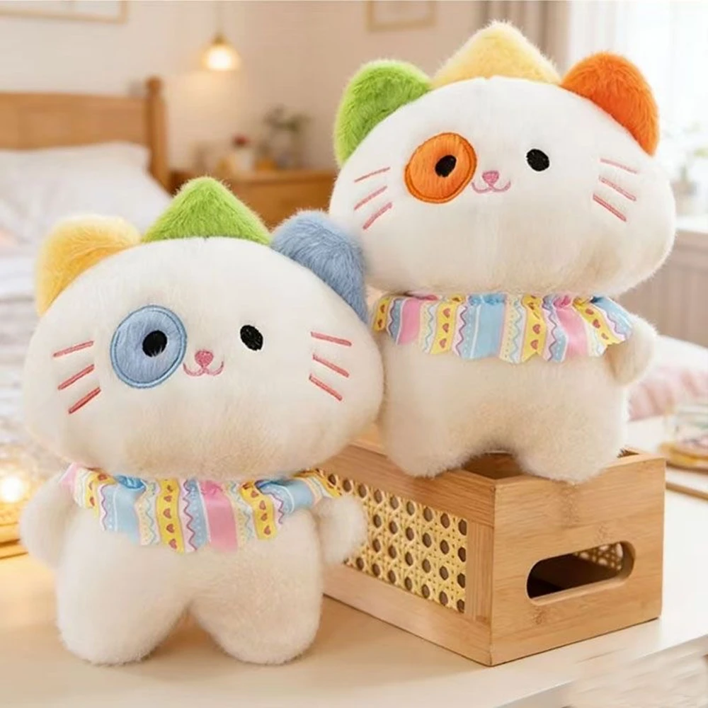 Cute Three-colored Rainbow Cat Plush Toy as a Birthday Gift with Excellent Appearance Quality, a Soothing Doll for Comfort
Cute Three-colored Rainbow Cat Plush Toy as a Birthday Gift with Excellent Appearance Quality, a Soothing Doll for Comfort