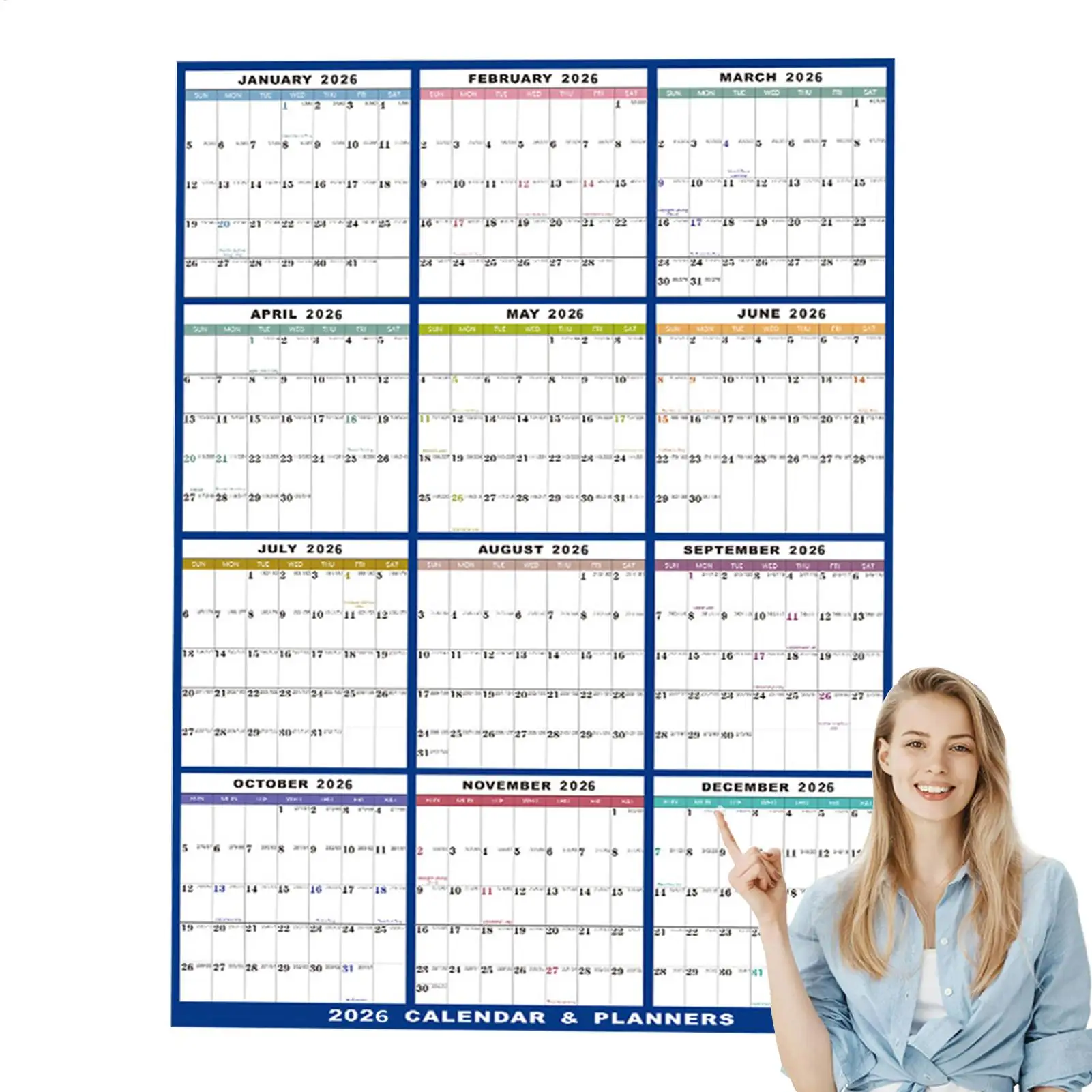 Large Dry Erase Calendar for Wall 2026 Wall Calendar 12 Month 24 X 36 Inch Yearly Schedule Organizer for Indoor Home Fridge
Large Dry Erase Calendar for Wall 2026 Wall Calendar 12 Month 24 X 36 Inch Yearly Schedule Organizer for Indoor Home Fridge
