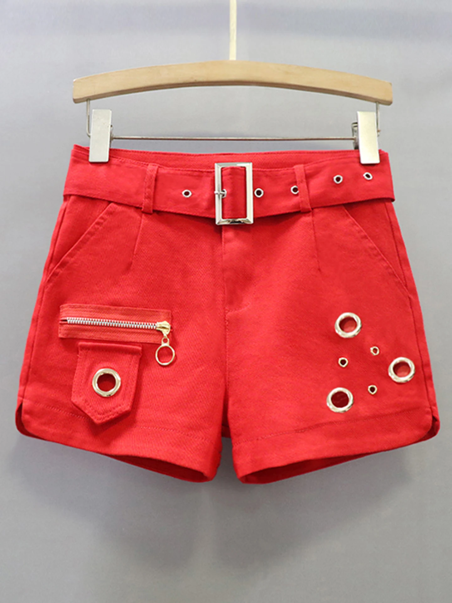 Fashionable Metal Hollow out Elastic Women's Shorts Spring Summer New Style High Waist Straight Leg Cotton Blend Comfortable
Fashionable Metal Hollow out Elastic Women's Shorts Spring Summer New Style High Waist Straight Leg Cotton Blend Comfortable
