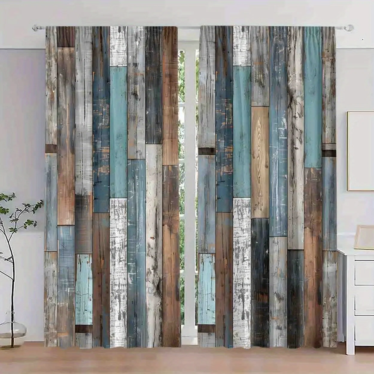 2pcs Reclaimed Wood Curtains 2D Flat Print Polyester Light Filtering Rod Pocket Bedroom Living Room Decor
2pcs Reclaimed Wood Curtains 2D Flat Print Polyester Light Filtering Rod Pocket Bedroom Living Room Decor