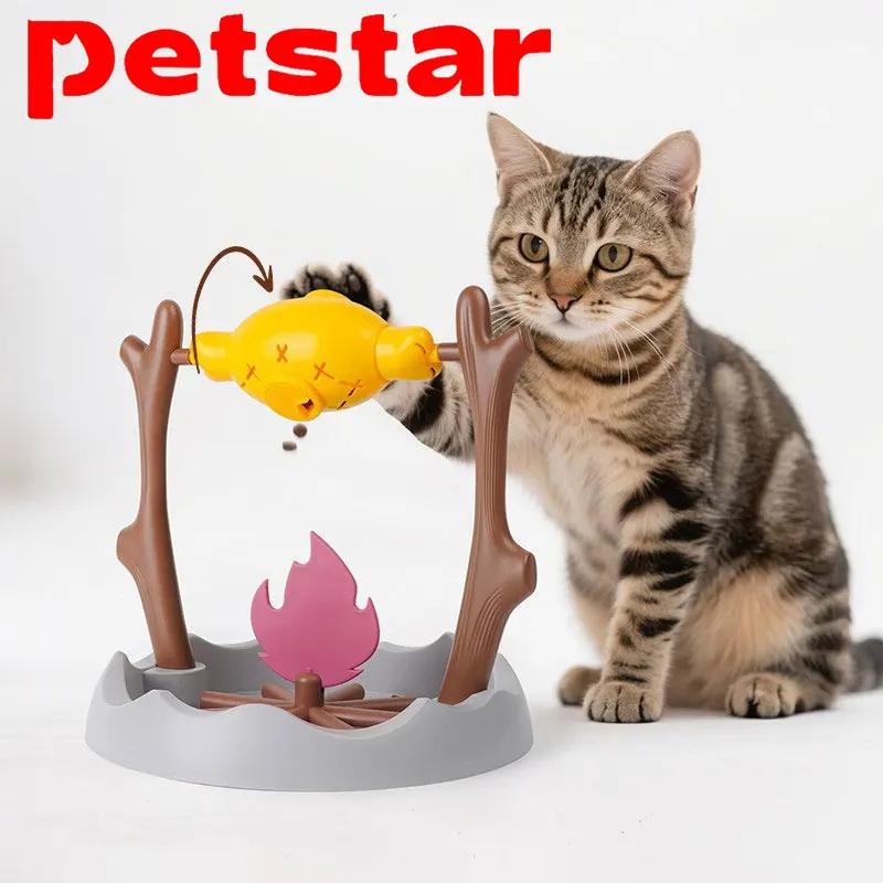 Funny Cat Leakage Food Toy Campfire Rotating Cat Treat Dispenser Kitten Slow Food Feeder Interactive Puzzle Toys Pets Supplies
Funny Cat Leakage Food Toy Campfire Rotating Cat Treat Dispenser Kitten Slow Food Feeder Interactive Puzzle Toys Pets Supplies