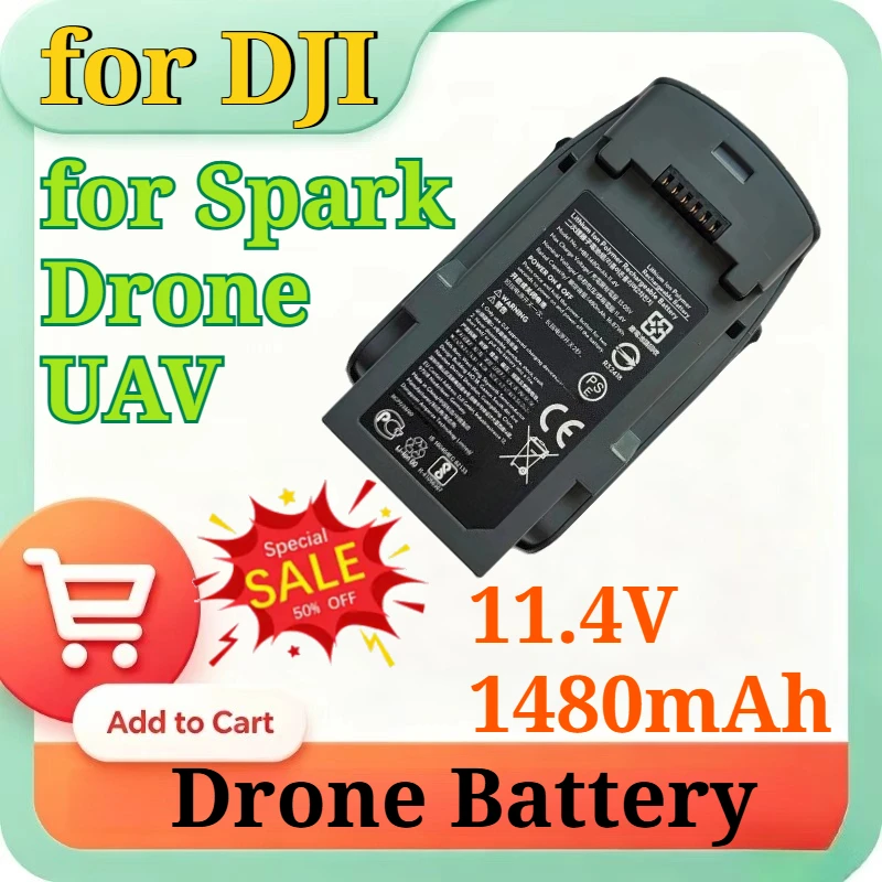 11.4V 1480mAh Li-po High Capacity Replacement Flight Battery for DJI for Spark Drone UAV Rechargeable Battery for RC Quadcopter
11.4V 1480mAh Li-po High Capacity Replacement Flight Battery for DJI for Spark Drone UAV Rechargeable Battery for RC Quadcopter