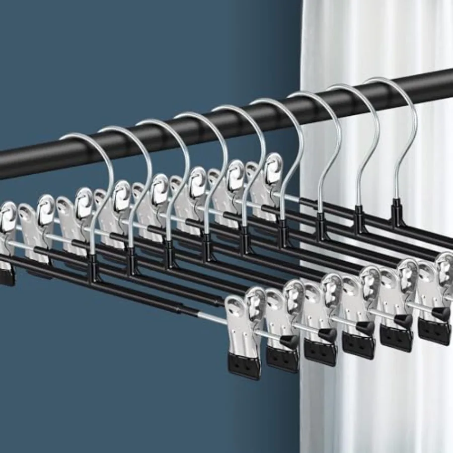 20 Pack 12Inch Heavy Duty Pants Skirt Hangers with ClipsMetal Trousers Hanger for Jeans Black Non Slip Women Shorts Hangers Sav
20 Pack 12Inch Heavy Duty Pants Skirt Hangers with ClipsMetal Trousers Hanger for Jeans Black Non Slip Women Shorts Hangers Sav