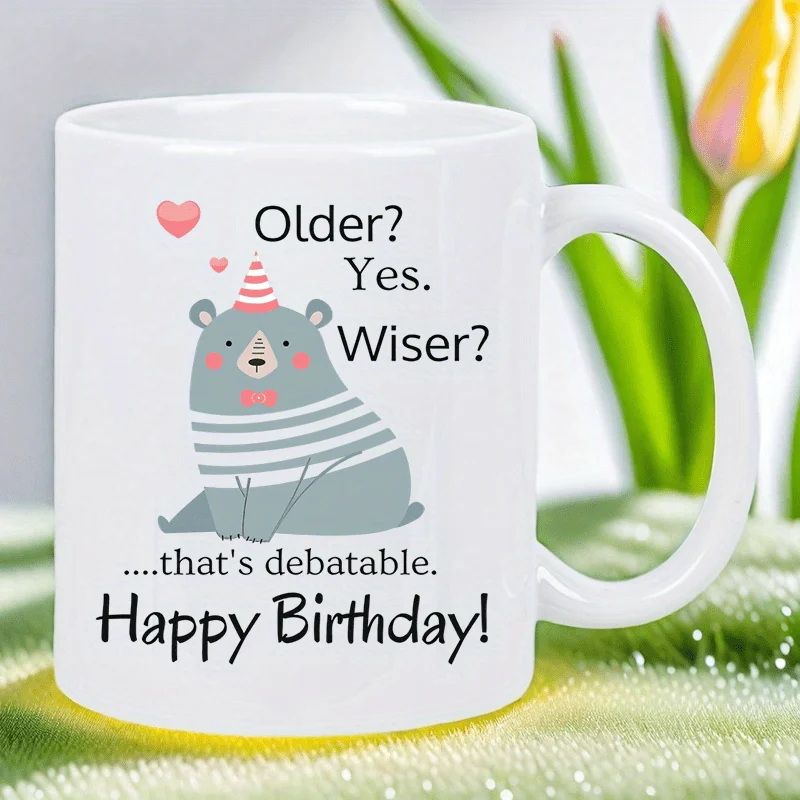 Керамическая кружка «Старше и умнее» — милый дизайн с медведем, праздничной шляпкой и галстуком-бабочкой, юмористический подарок на дни рождения и особые случаи.
Керамическая кружка «Старше и умнее» — милый дизайн с медведем, праздничной шляпкой и галстуком-бабочкой, юмористический подарок на дни рождения и особые случаи.