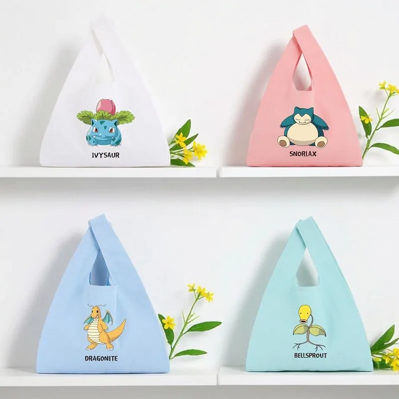 Kawaii Pokemon Anime Venusaur Handheld Canvas Bag Ins Snorlax Girl Literary Artistic Fresh Style Handbag Bento Storage Bag
Kawaii Pokemon Anime Venusaur Handheld Canvas Bag Ins Snorlax Girl Literary Artistic Fresh Style Handbag Bento Storage Bag