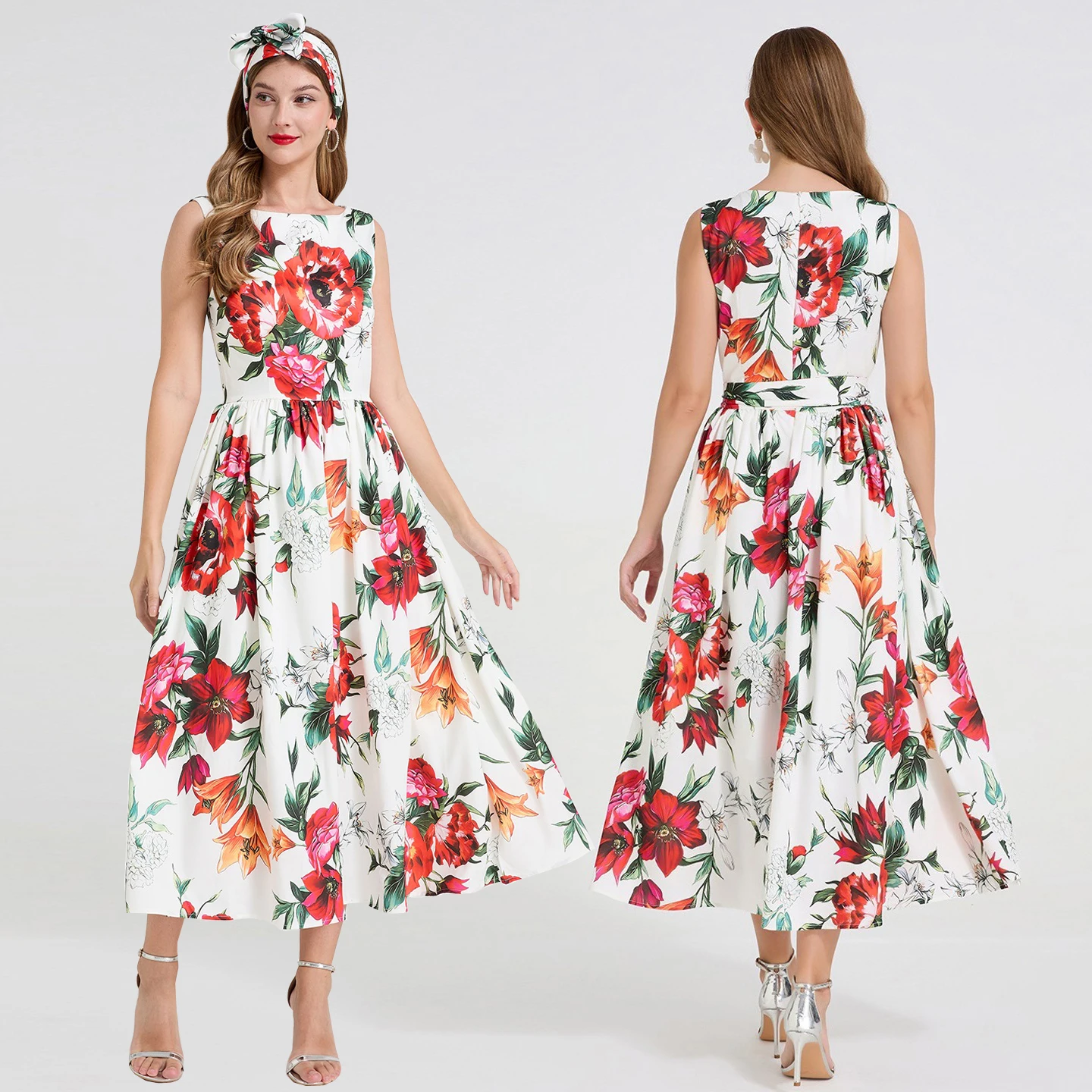 French Style Floral Print Fairy Dress Vacation Holiday Travel Photography Beautiful Large Flower Celebrity Show off Stage Gown
French Style Floral Print Fairy Dress Vacation Holiday Travel Photography Beautiful Large Flower Celebrity Show off Stage Gown