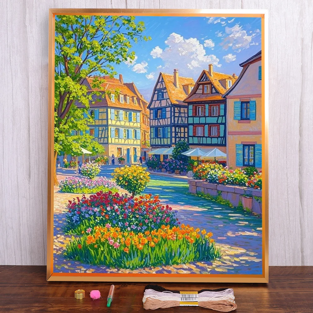 Landscape Town Garden Printed Cross Stitch Embroidery Patterns Hobby Handiwork Sewing Handicraft Promotions Floss Package
Landscape Town Garden Printed Cross Stitch Embroidery Patterns Hobby Handiwork Sewing Handicraft Promotions Floss Package