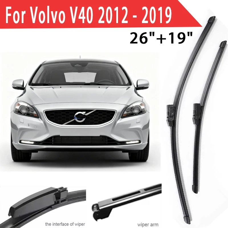 Wiper LHD Front Wiper Blades Set For Volvo V40 2012 - 2019 Windshield Windscreen Window Brushes 26"+19" Accessories
Wiper LHD Front Wiper Blades Set For Volvo V40 2012 - 2019 Windshield Windscreen Window Brushes 26"+19" Accessories