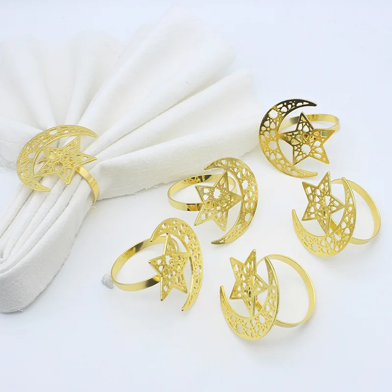 6Pcs Gold Silver Eid Napkin Rings Ramadan Table Decor Islamic Muslim Party Moon Star Napkin Buckle Eid Gifts Supplies Ramadan
6Pcs Gold Silver Eid Napkin Rings Ramadan Table Decor Islamic Muslim Party Moon Star Napkin Buckle Eid Gifts Supplies Ramadan