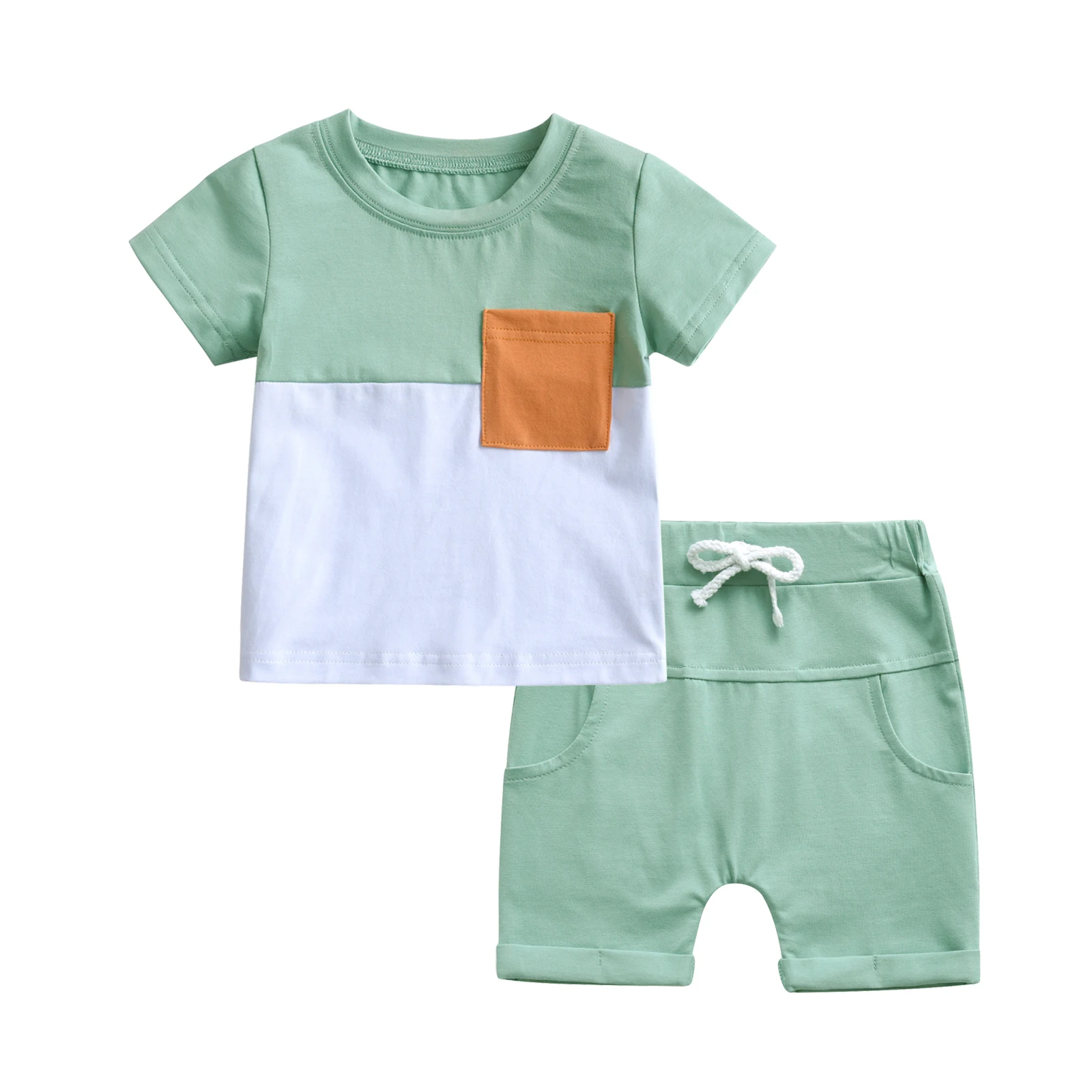 2PCS Summer New Toddler Baby Boy Short Sleeve T-shirt with Pocket + Casual Shorts Outfit Clothes Set for 0-2years
2PCS Summer New Toddler Baby Boy Short Sleeve T-shirt with Pocket + Casual Shorts Outfit Clothes Set for 0-2years