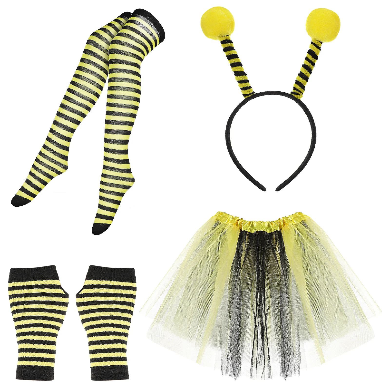 Bee Costume Women Complete Outfit Soft Fabrics Elegant Halloween Party Carnivals Bee Headband Tutu Skirt Gloves Animal Cosplay
Bee Costume Women Complete Outfit Soft Fabrics Elegant Halloween Party Carnivals Bee Headband Tutu Skirt Gloves Animal Cosplay