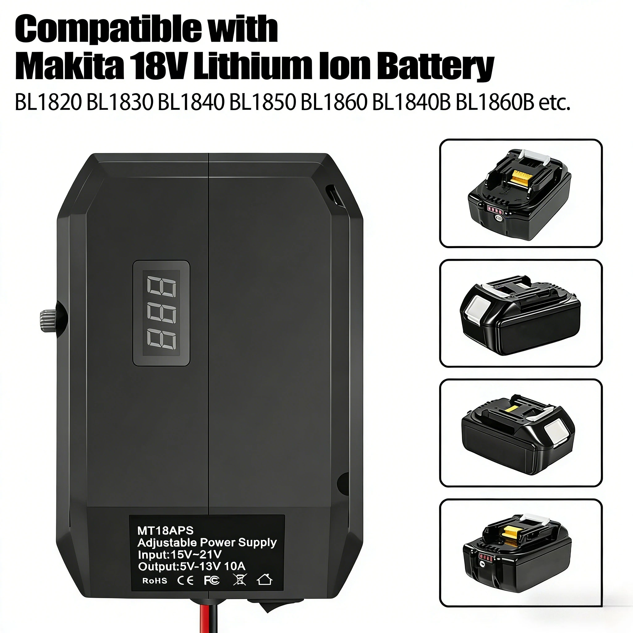 Преобразователь напряжения 18В в 12В для аккумуляторов Makita 18В, адаптер-переходник для прикуривателя, адаптер для Power Wheel MT18APS
Преобразователь напряжения 18В в 12В для аккумуляторов Makita 18В, адаптер-переходник для прикуривателя, адаптер для Power Wheel MT18APS