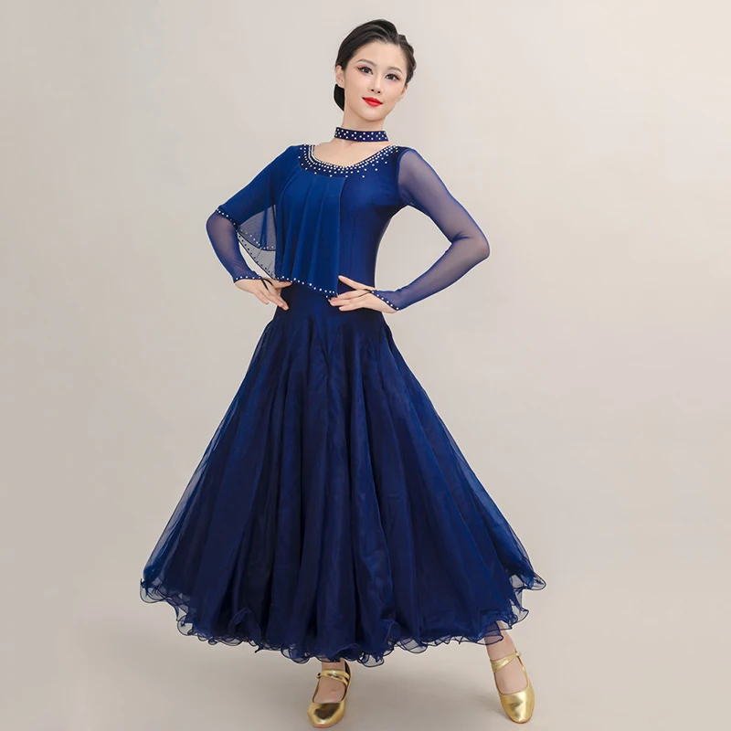 New Ballroom Dance Competition Dresses For Women Waltz Dance Clothes Long Sleeves Modern Costumes Standard Party Dancewear
New Ballroom Dance Competition Dresses For Women Waltz Dance Clothes Long Sleeves Modern Costumes Standard Party Dancewear