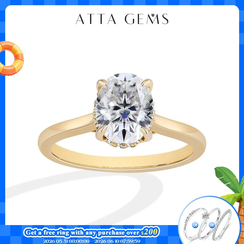 ATTAGEMS Oval cut 9*7mm2CT DVVS Moissanite Ring 925 Sterling Silver for Women Wedding Jewelry High Quality Shipping from the USA
ATTAGEMS Oval cut 9*7mm2CT DVVS Moissanite Ring 925 Sterling Silver for Women Wedding Jewelry High Quality Shipping from the USA