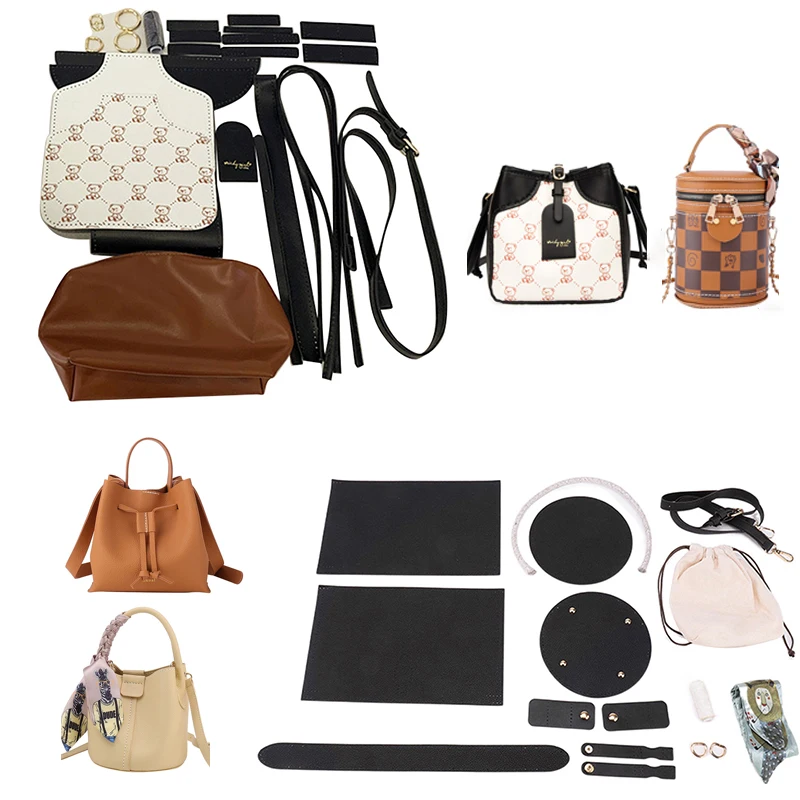 High Quality Handmade Diy Bag Kit Set Bottom Material Homemade Hand Sewing Leather Bucket Bag With Shoulder Strap for Women
High Quality Handmade Diy Bag Kit Set Bottom Material Homemade Hand Sewing Leather Bucket Bag With Shoulder Strap for Women