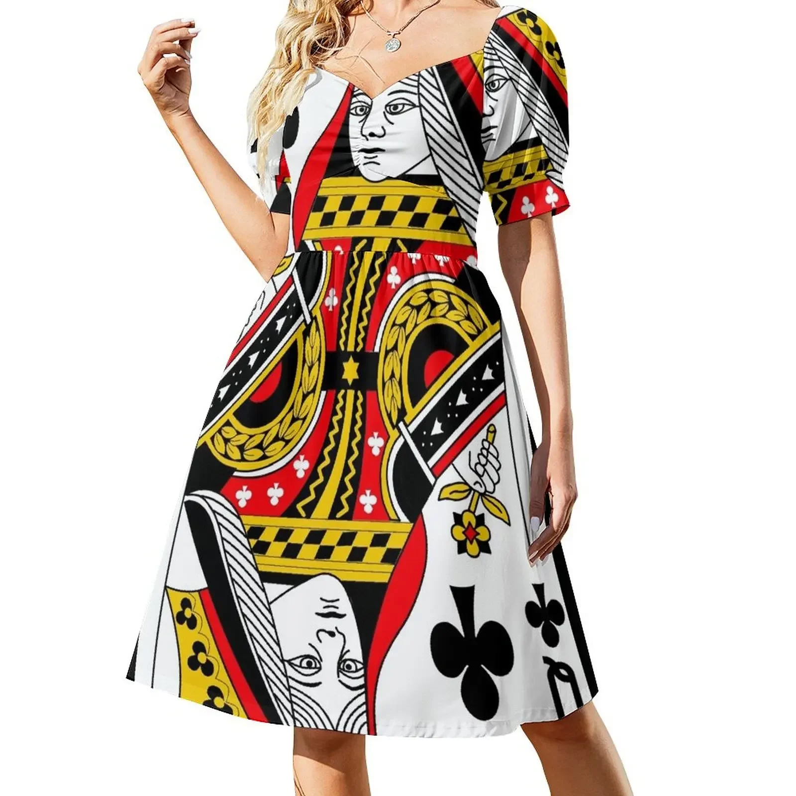 Queen of Clubs Classic Card Deck Casino Poker Q Clubs Short-Sleeved Dress long sleeve dress Women long dress
Queen of Clubs Classic Card Deck Casino Poker Q Clubs Short-Sleeved Dress long sleeve dress Women long dress
