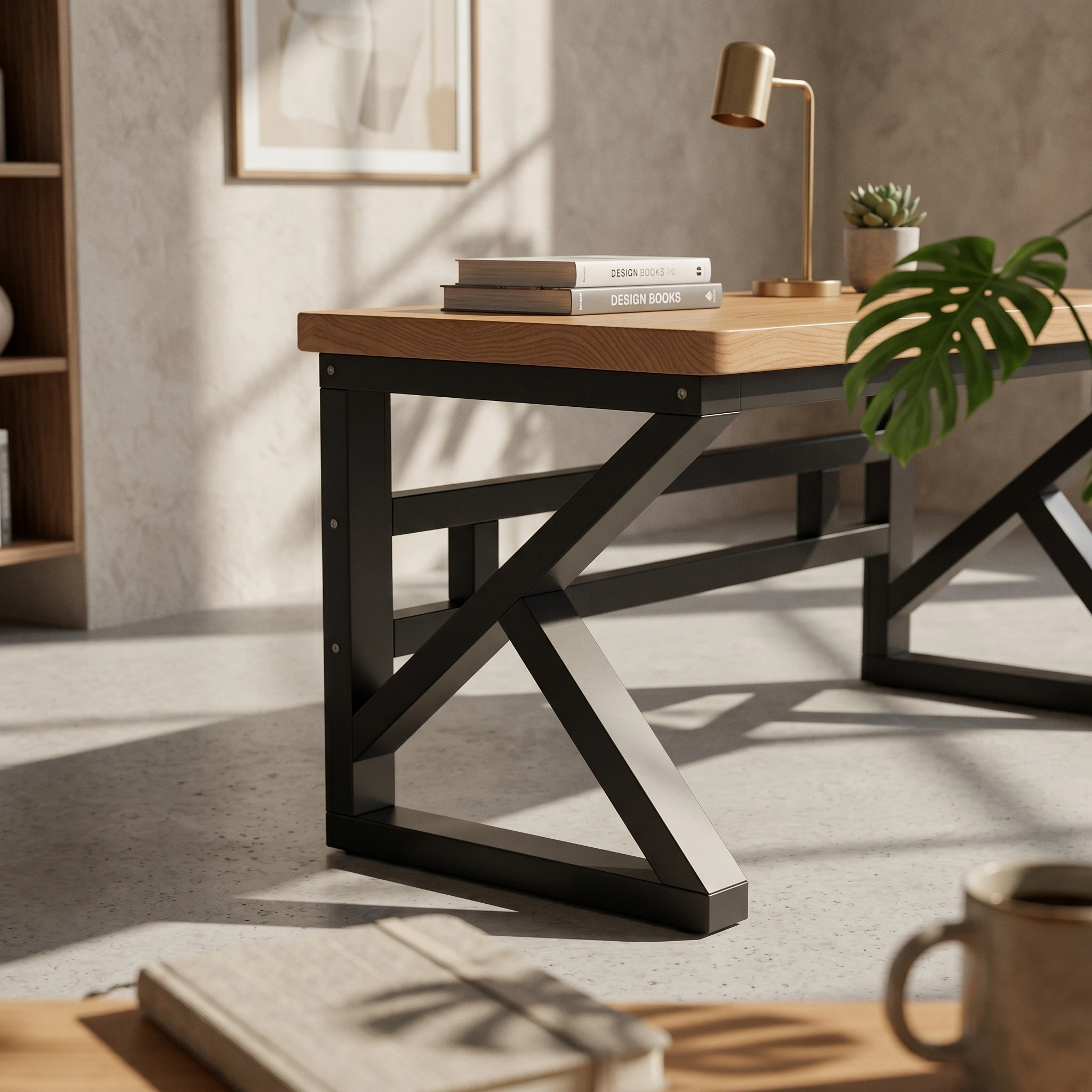 Computer Desk Reinforced Cross-Bracing Wood Computer Desk Study Table Sturdy Office Furniture Minimalist Design for Students
Computer Desk Reinforced Cross-Bracing Wood Computer Desk Study Table Sturdy Office Furniture Minimalist Design for Students