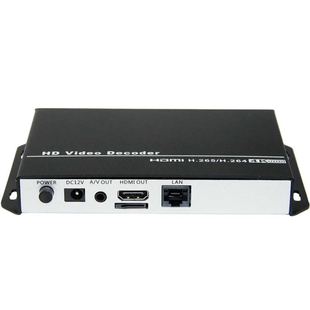 4K Ultra HD H.265 Video Audio Stream Decoder With HDMI CVBS AV RCA Output For IP Camera Live Streaming
4K Ultra HD H.265 Video Audio Stream Decoder With HDMI CVBS AV RCA Output For IP Camera Live Streaming
