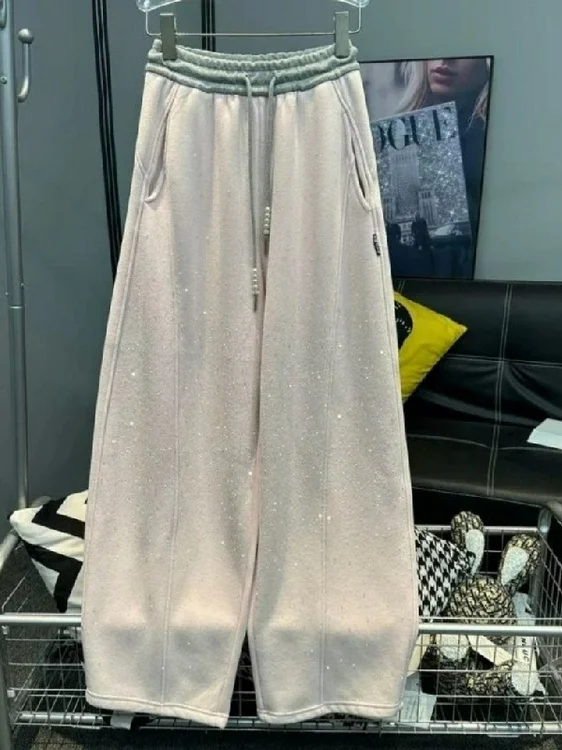 Extra Large Size 300 Pounds Shiny Diamond Design Casual Drawstring Wide Leg Summer Sport Pants for Women High Waist Straight ...
Extra Large Size 300 Pounds Shiny Diamond Design Casual Drawstring Wide Leg Summer Sport Pants for Women High Waist Straight ...