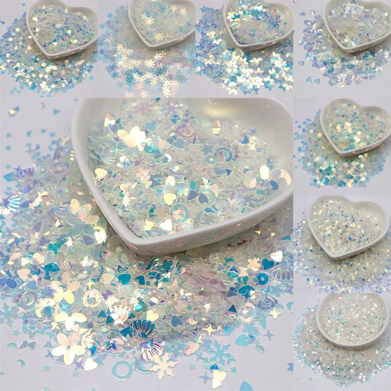 3-10mm Clear Blue Gold Glitter Sequins Star Moon Heart Snowflake Sequins DIY Nail Art Decoration Clothing Accessories 100g 200g
3-10mm Clear Blue Gold Glitter Sequins Star Moon Heart Snowflake Sequins DIY Nail Art Decoration Clothing Accessories 100g 200g