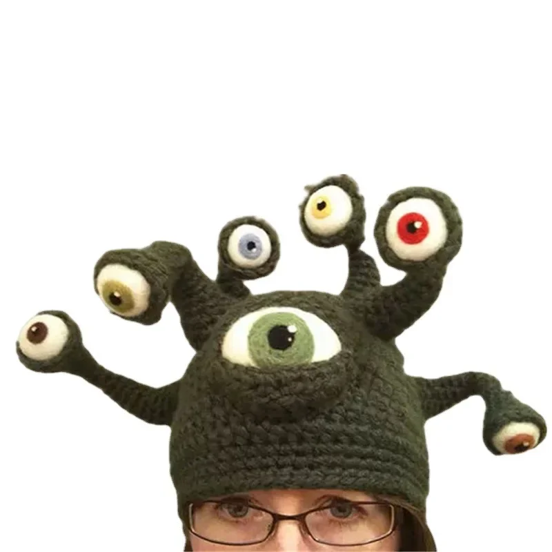 2024 Hand-knitted Octopus Eye Hats Fall/Winter Halloween Tentacle Hats Men's and Women's Monster Hats
2024 Hand-knitted Octopus Eye Hats Fall/Winter Halloween Tentacle Hats Men's and Women's Monster Hats