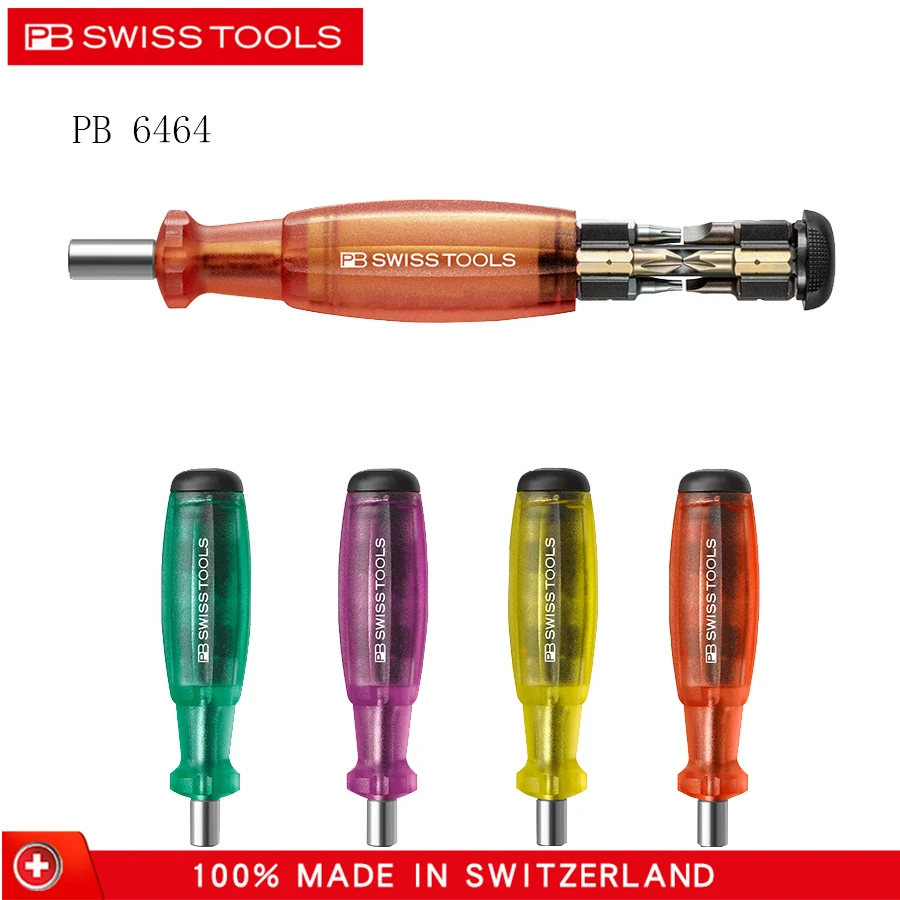 Швейцарские инструменты PB, швейцарская ручка для кабины, магнитные сменные биты 8 в 1, 1/4, портативная цветная отвертка, инструмент PB 6464
Швейцарские инструменты PB, швейцарская ручка для кабины, магнитные сменные биты 8 в 1, 1/4, портативная цветная отвертка, инструмент PB 6464