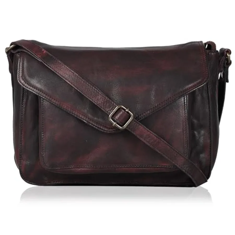 Leather flapover crossbody handbag for women: brown genuine leather, adjustable strap, snap closure, lightweight daily use tote
Leather flapover crossbody handbag for women: brown genuine leather, adjustable strap, snap closure, lightweight daily use tote