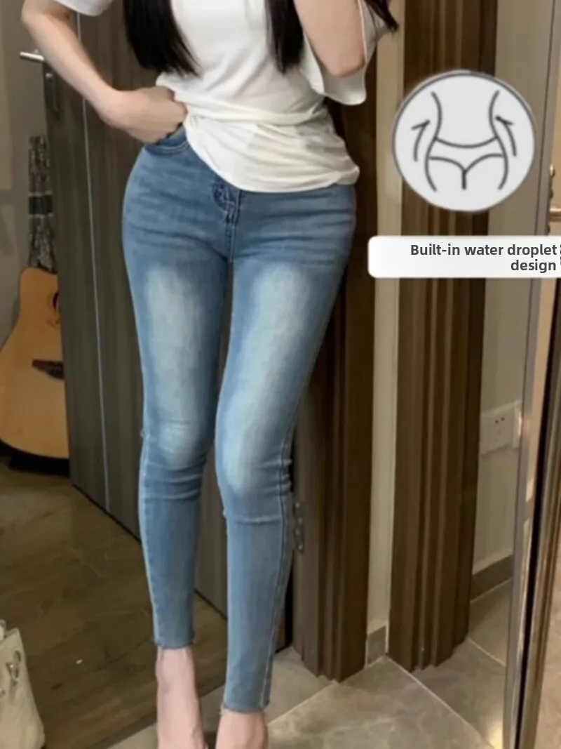 High Waist Elastic Slimming Pencil Jeans Dongda Gate Summer New Sle Wear Resistant Cotton Stretch Denim Blue Color for Women
High Waist Elastic Slimming Pencil Jeans Dongda Gate Summer New Sle Wear Resistant Cotton Stretch Denim Blue Color for Women