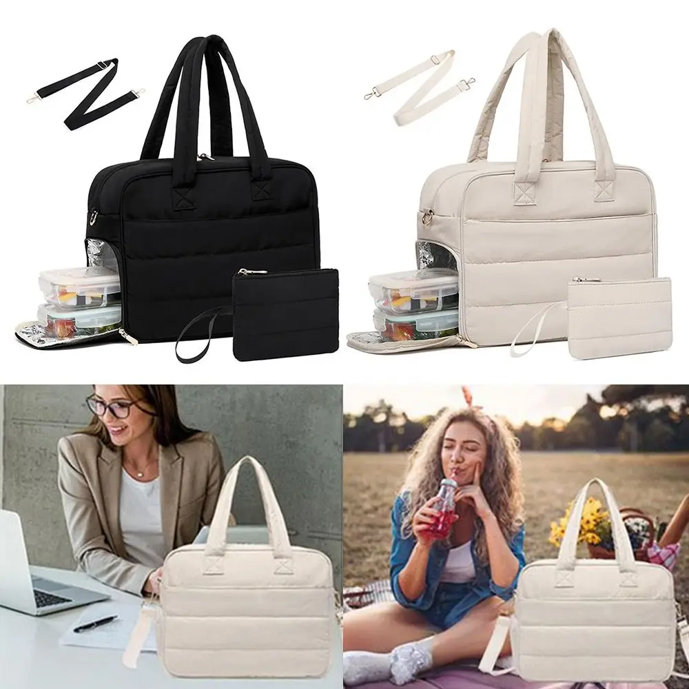 New with Compartment Insulated Lunch Bag Large Capacity Multifunctional Travel Handle Bag 3 In 1 Puffer Quilted Bag
New with Compartment Insulated Lunch Bag Large Capacity Multifunctional Travel Handle Bag 3 In 1 Puffer Quilted Bag