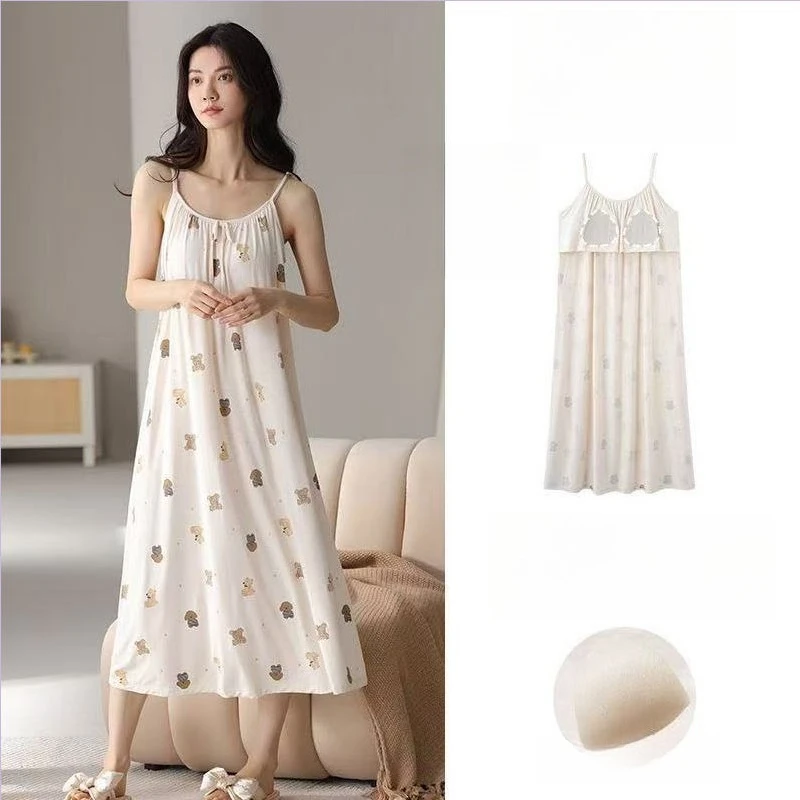 Suspended Cotton Nightgown for Women's Summer Thin Pajamas Dress Home Clothes Long Korean Cute Reviews Many Sleepwear Sexi Girls
Suspended Cotton Nightgown for Women's Summer Thin Pajamas Dress Home Clothes Long Korean Cute Reviews Many Sleepwear Sexi Girls