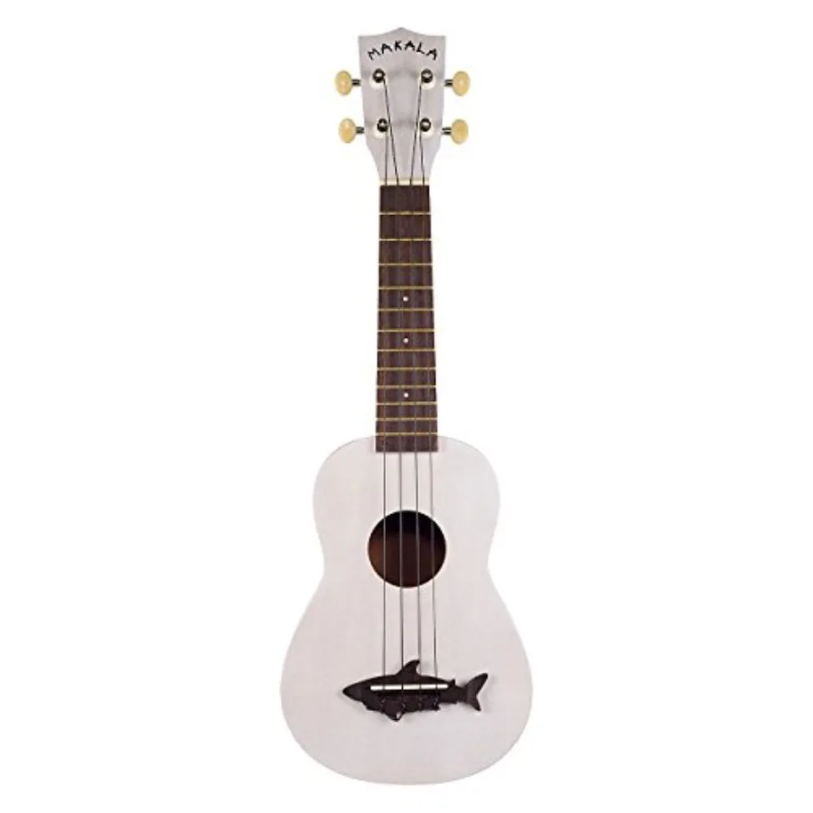 Shark Bridge Soprano Ukulele for beginners, solid mahogany body, white finish, vintage satin texture and smooth playability
Shark Bridge Soprano Ukulele for beginners, solid mahogany body, white finish, vintage satin texture and smooth playability