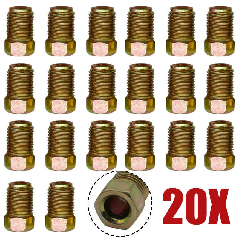 20X M10x1.0 Brake Line Fittings Kit For 3/16" Brake Tube Inverted Flares Metric End Union Nuts Male Short Brake Pipe Screw Bolts
20X M10x1.0 Brake Line Fittings Kit For 3/16" Brake Tube Inverted Flares Metric End Union Nuts Male Short Brake Pipe Screw Bolts