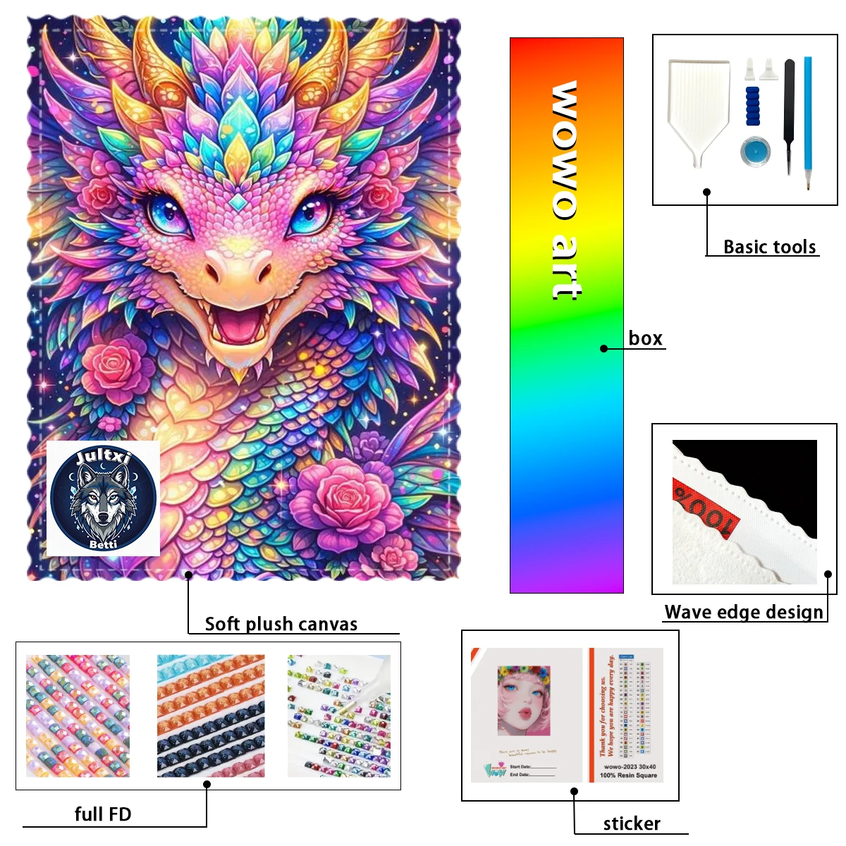 【Betti_ Diamond Art】Detalles de la flor y el pequeño dragón Crystal AB Rhinestone FD Rhinestone Perfect Resin Diamond
【Betti_ Diamond Art】Detalles de la flor y el pequeño dragón Crystal AB Rhinestone FD Rhinestone Perfect Resin Diamond