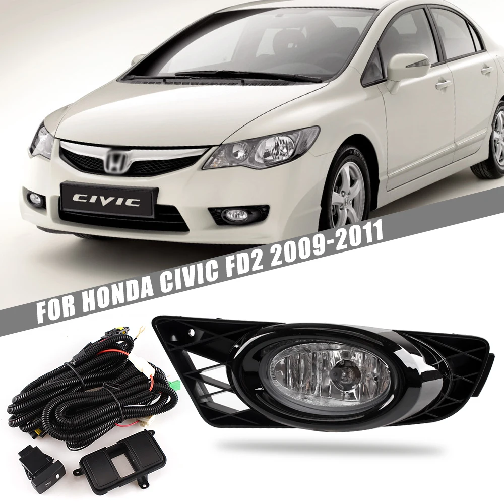 Комплект для модернизации передних противотуманных фар DLAA для Honda Civic 2009-2011: Дополнительный комплект противотуманных фар, переключатель + проводка
Комплект для модернизации передних противотуманных фар DLAA для Honda Civic 2009-2011: Дополнительный комплект противотуманных фар, переключатель + проводка