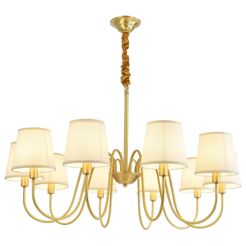 All copper, small American, fabric art, living room creative chandelier modern
All copper, small American, fabric art, living room creative chandelier modern